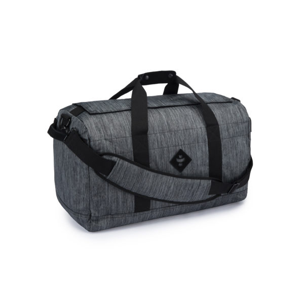 The Around Towner Striped Dark Grey Medium Duffle Bag by Revelry Supply UK