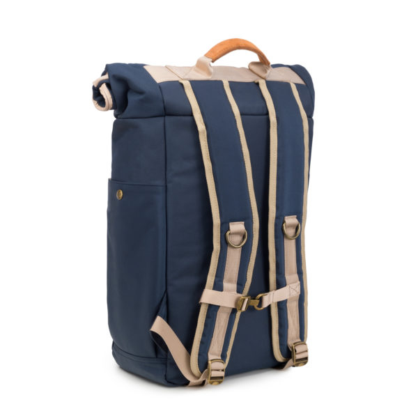 The Drifter Navy Blue Rolltop Backpack Bag by Revelry Supply UK