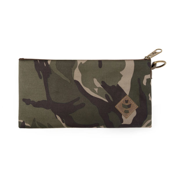 Brown Camo The Broker Money Bag in Brown Camo with Velcro & Zip by Revelry Supply